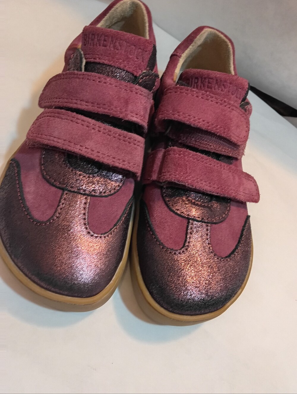 Birkenstock Kids Davao Shoes Sz 12 C12 Mixed Leather Sneakers Plum EU 30